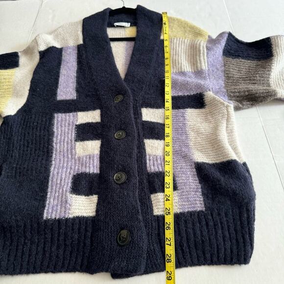 Closed Colorblocked Alpaca Wool Blend Oversized Cardigan - Picture 15 of 16